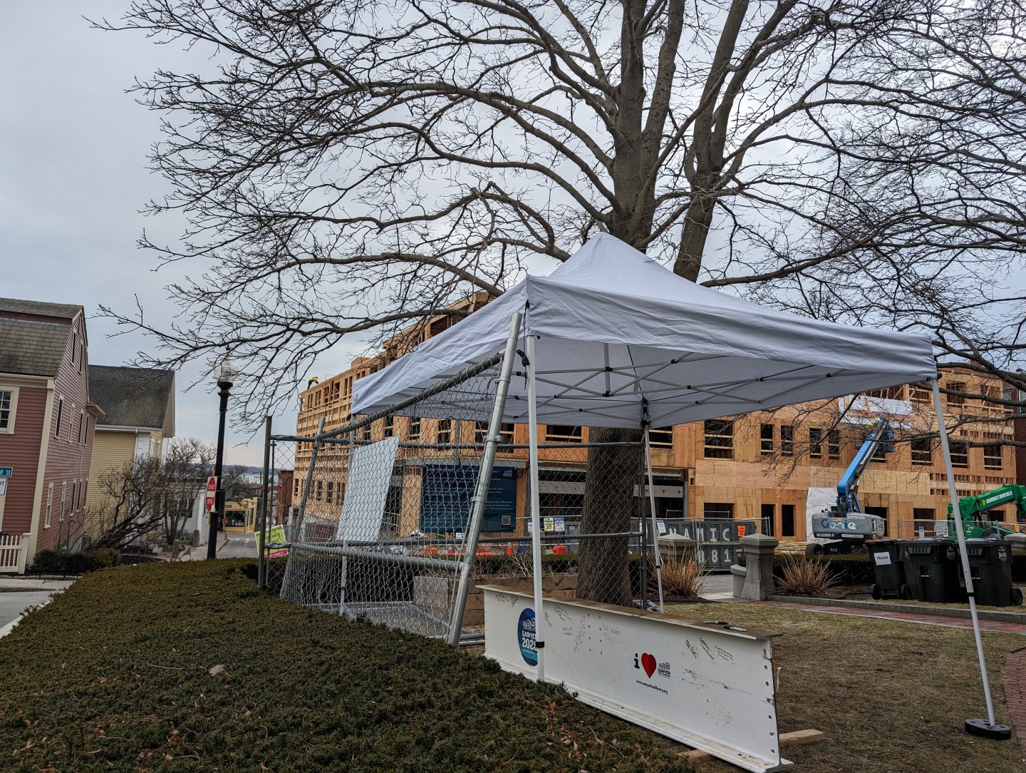 If you missed out today, you can sign the steel beam sign on Saturday ...