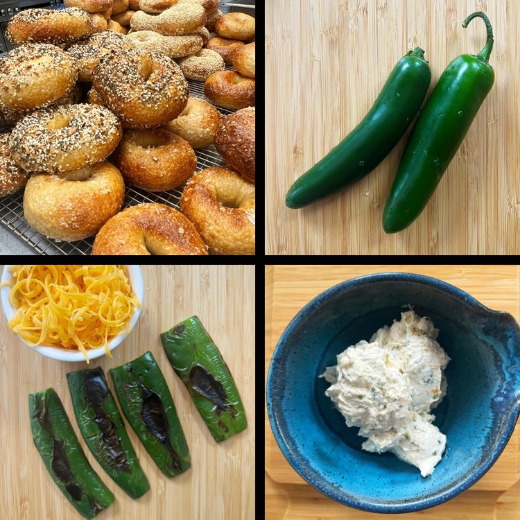 Salty's 🥯🥯🥯 Sunday, 07/28
🔥 INTRODUCING OUR ROASTED JALAPENO CHEDDAR SCHMEAR 🔥
23 East Main Street, Gloucester, MA at the Cape Ann Shared Kitchen 8:00-10:00 am

Plain | Salt | Sesame | Everything 
Individual bagels: $2.75
Baker's dozen: $30
Plai