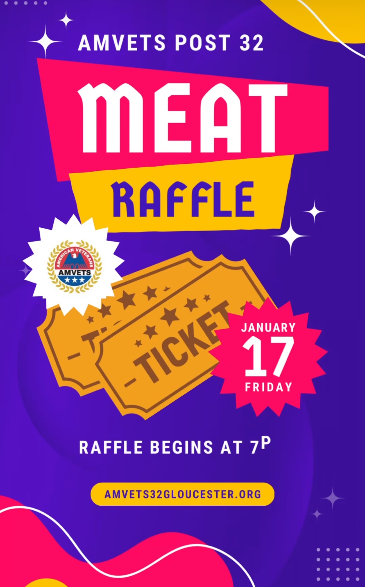 Good Morning Raffle Amvets Meat Raffle Jan 17! – Good Morning Gloucester