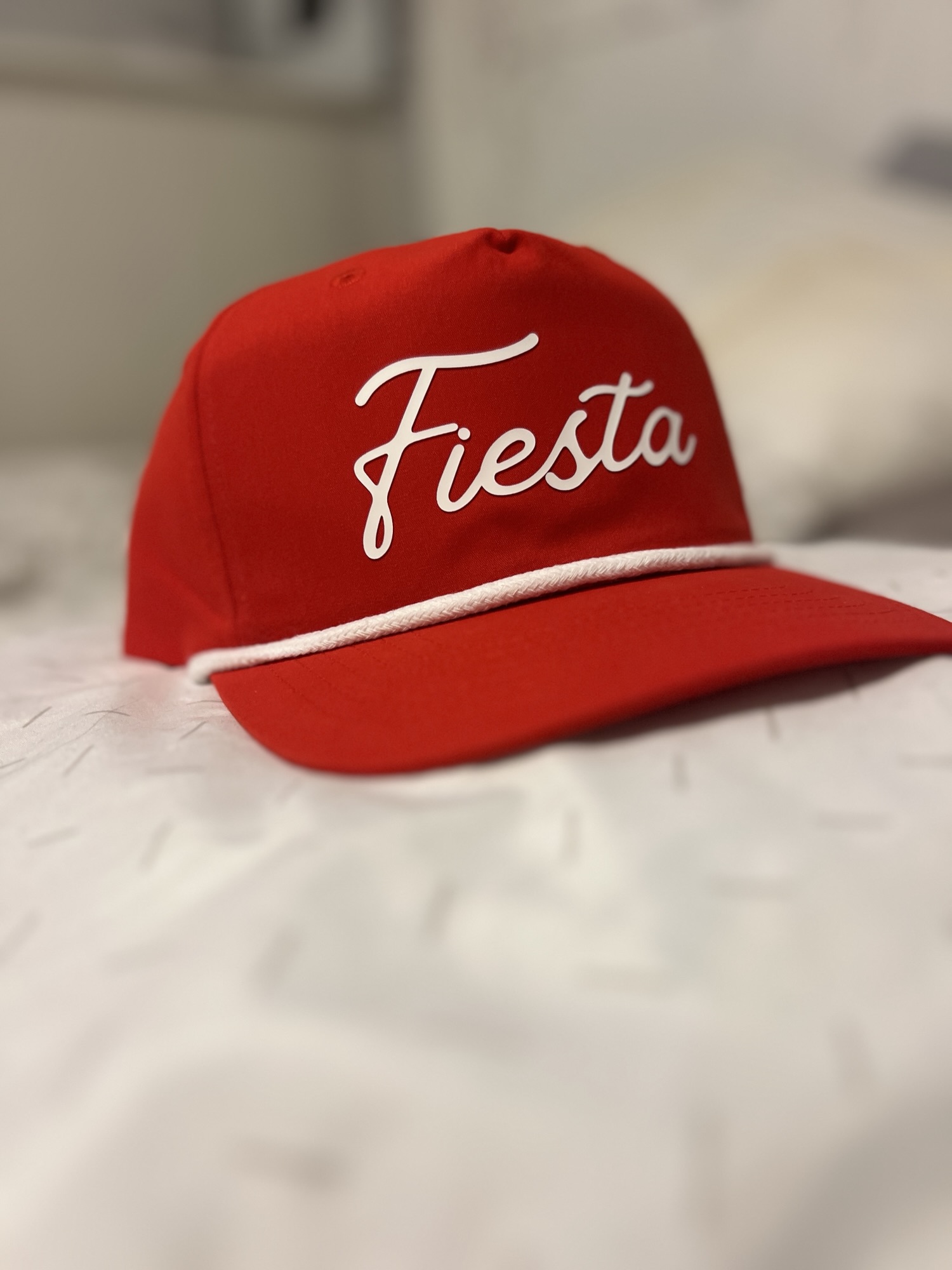 New limited quantity red and white 5 panel Fiesta rope caps! – Good ...