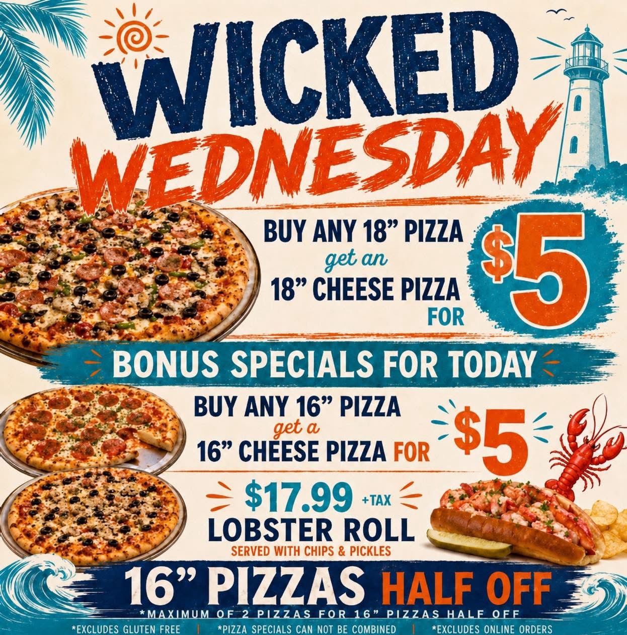 DISH///5th Anniversary Special Edition\… Surfside Subs WICKED WEDNESDAY IS HERE! 🍕🌊 – Good Morning Gloucester